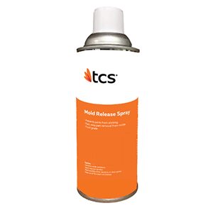 A bottle of mold release spray