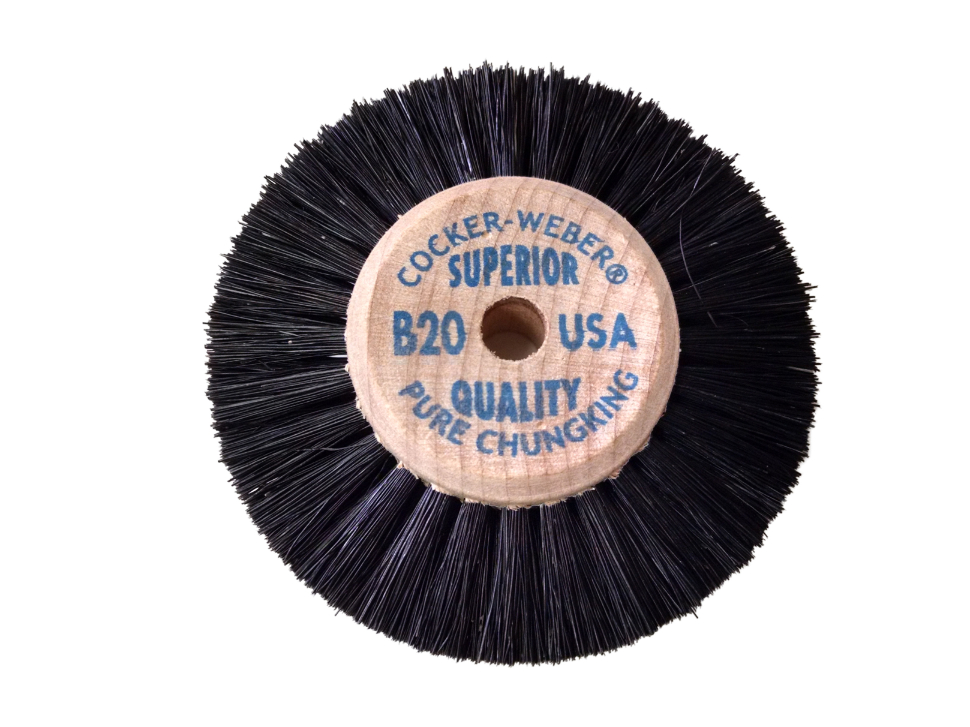 Lathe Brushes - Weber 2 Rows Converging Bristles 12/pkg